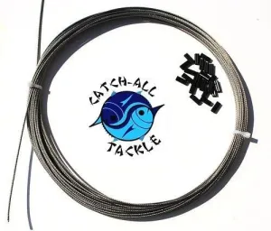 49-Strand Cable Bright 7x7 Stainless Steel Cable Kit 30ft 480lb 1.6mm