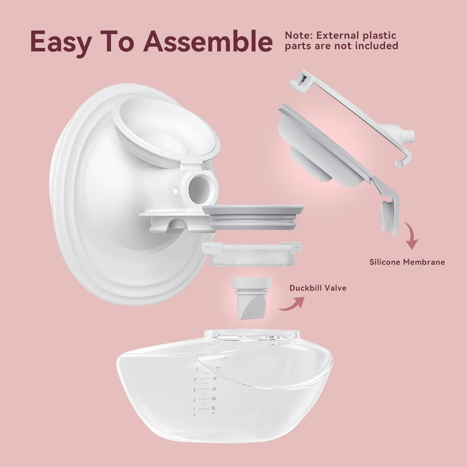 4PCS Diaphragms Compatible with M9 Momcozy Breast Pump, Replace Momcozy M9 Diaphragm Replacement Parts