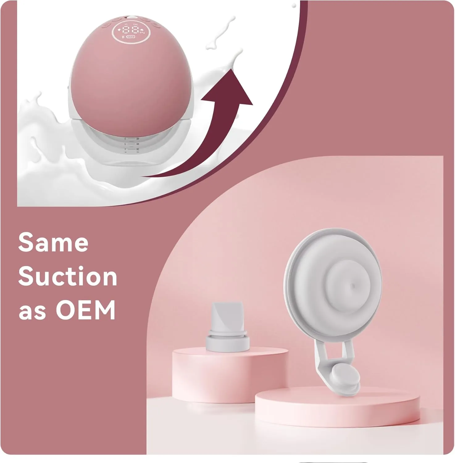4PCS Diaphragms Compatible with M9 Momcozy Breast Pump, Replace Momcozy M9 Diaphragm Replacement Parts
