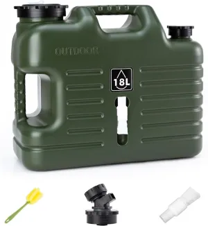 5 Gallon Camping Water Jug with Spout, Portable BPA Free Water Container with Spigot for Outdoor Hiking
