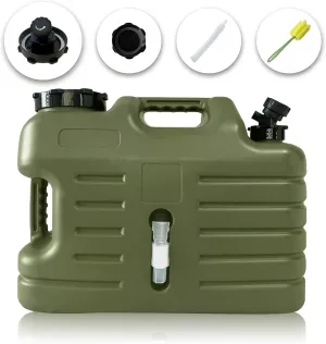 5 Gallon Water Container with Spigot, Portable Camping Water Jug, BPA Free Emergency Water Storage Tank for Outdoor Hiking Camping Vehicle Car Picnic Supplies