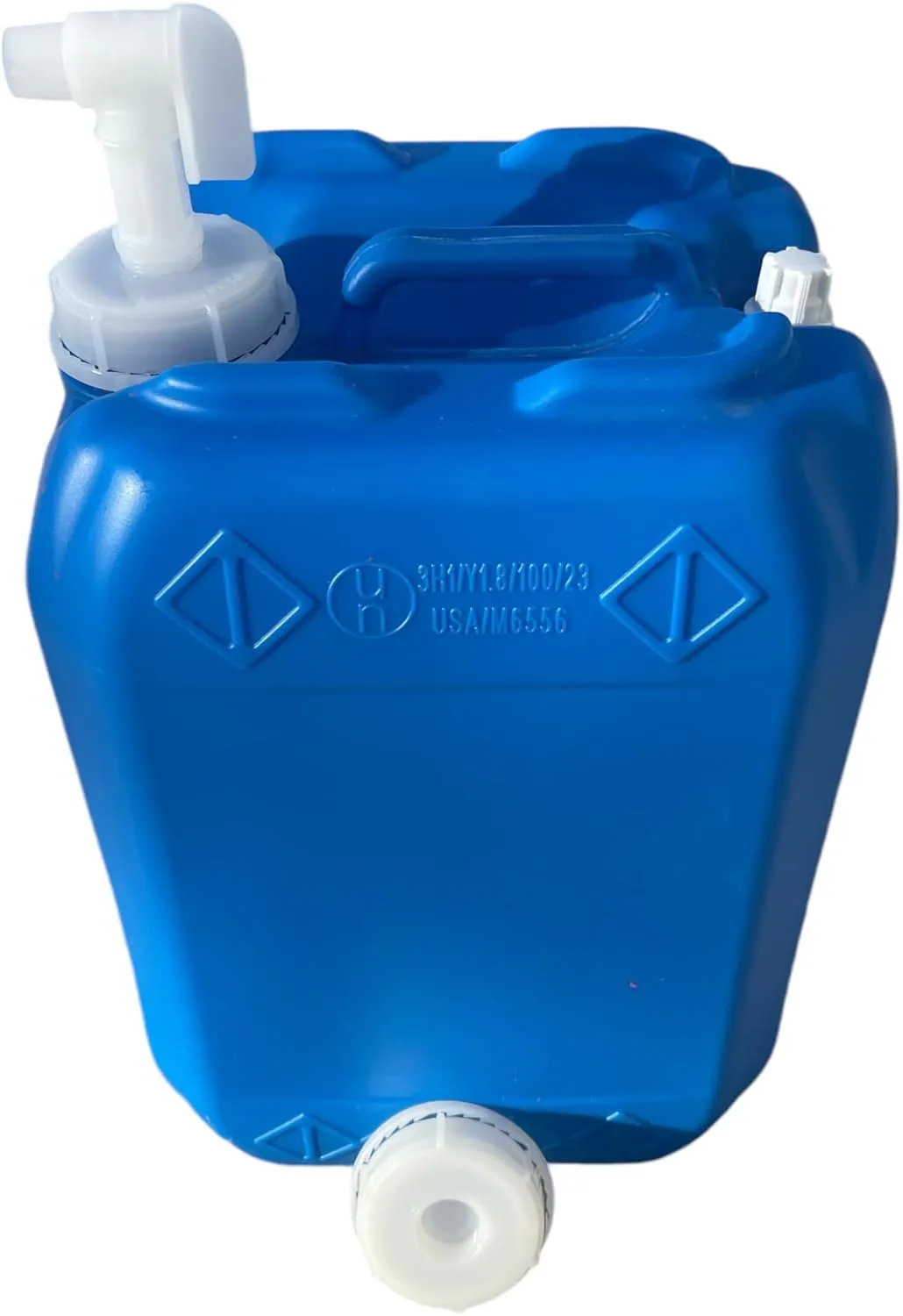 5.3 Gallon Tighthead Jug w/Cap & Faucet | Water Storage Carboy | Hedpack | Home Brewing | Includes- (1) Jug (2) Caps & (1) Faucet/Spigot | (BLUE)