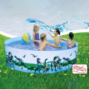 5FT Kiddie Pool for Large Pet Dogs Adults, Fast Easy Set Kids Swimming Pool, Ultimate Fun with Hard Plastic Snapset Baby Wading Pool - Family Pool for Backyards, Toddlers, Party Favors!