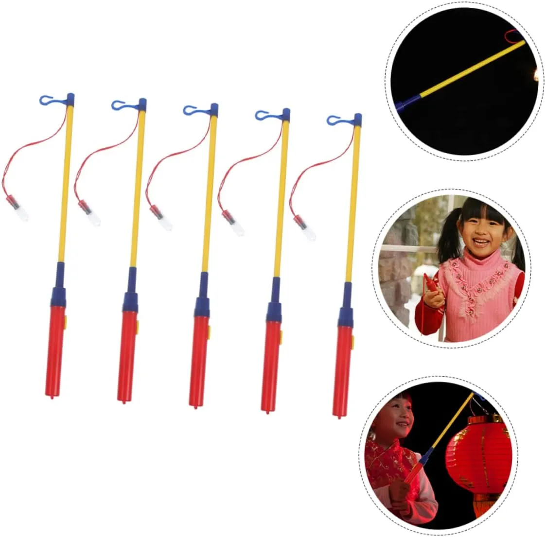 5pcs Lantern Stick Led Lantern Rod Diy Lantern Supplies Glow Stick Led Lantern Handle Diy Lantern Stick Lantern Holder Stick Light Lantern Po