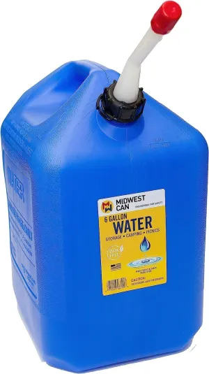 6 Gallon Blue BPA Free Water Stotage Jug Container with Spout - (1)