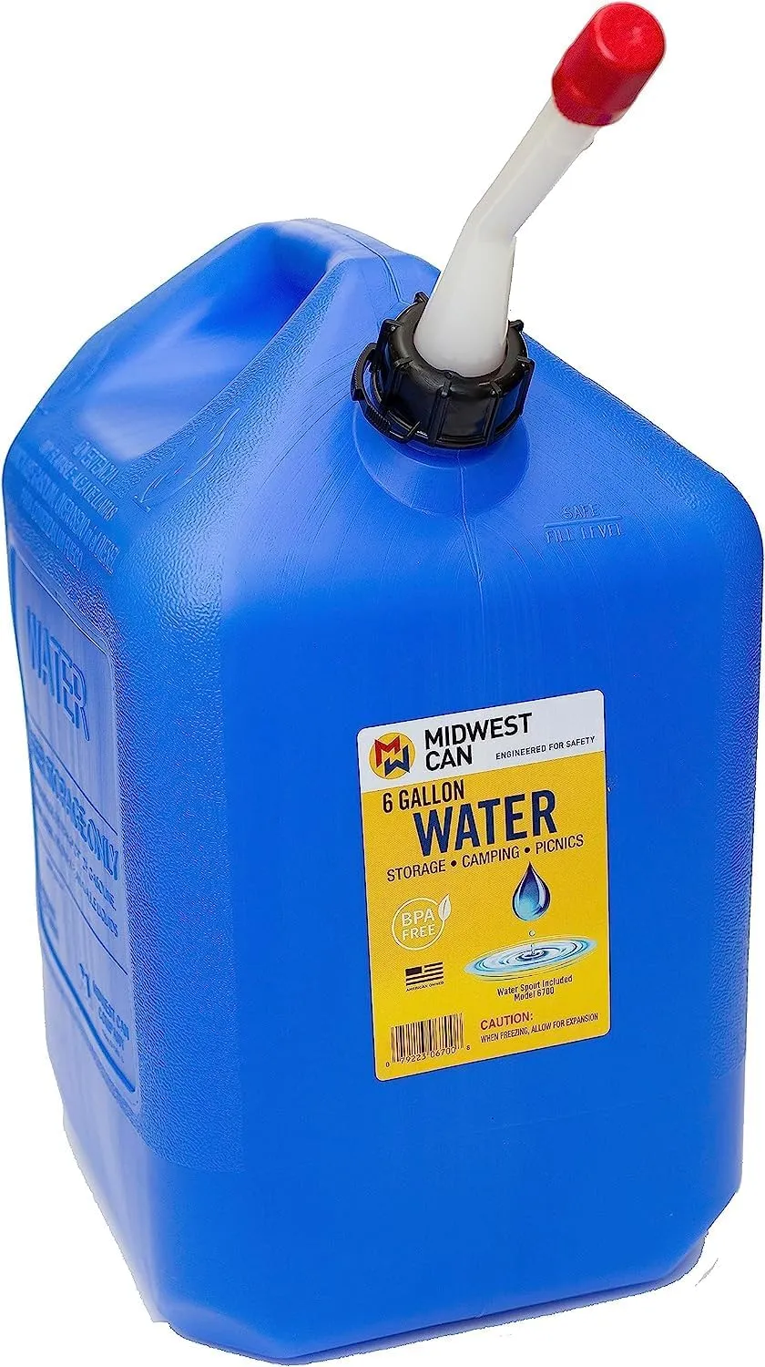 6 Gallon Blue BPA Free Water Stotage Jug Container with Spout - (1)