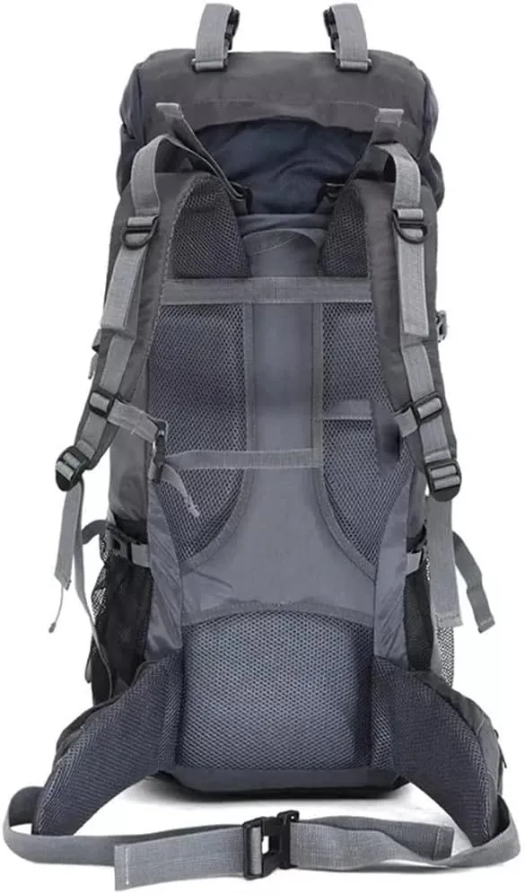 60L Camping Hiking Backpack Mountaineering Bag Large Capacity Men's Backpack Outdoor Hiking Bag(E)