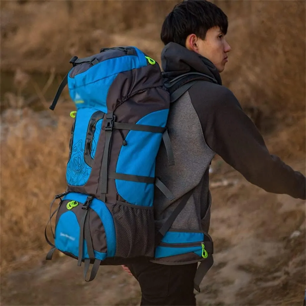 60L Hiking Backpack Outdoor Bag Sports Bag Mountaineering Travel Large Capacity(A)