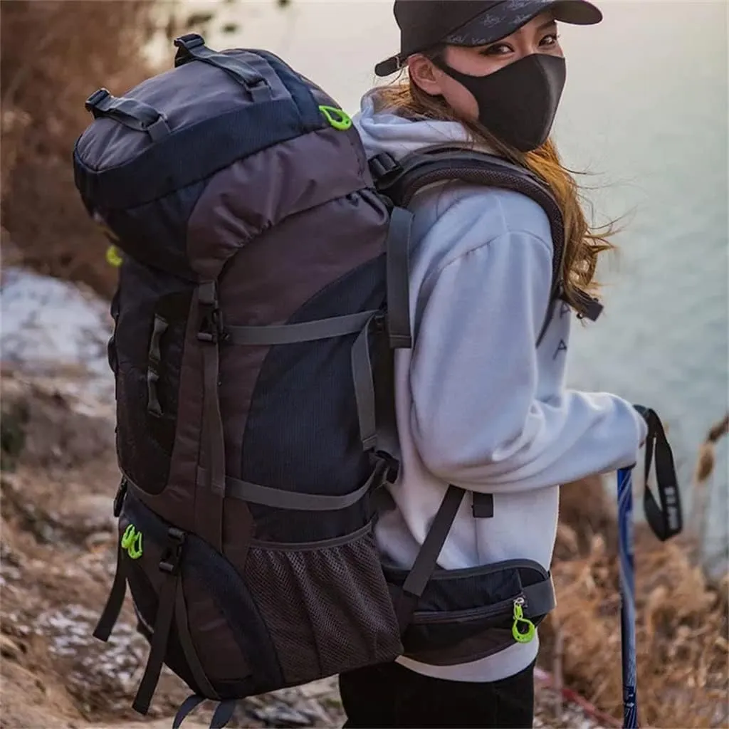 60L Hiking Backpack Outdoor Bag Sports Bag Mountaineering Travel Large Capacity(A)