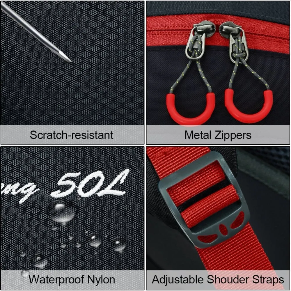 60L Internal Frame Outdoor Waterproof Backpack