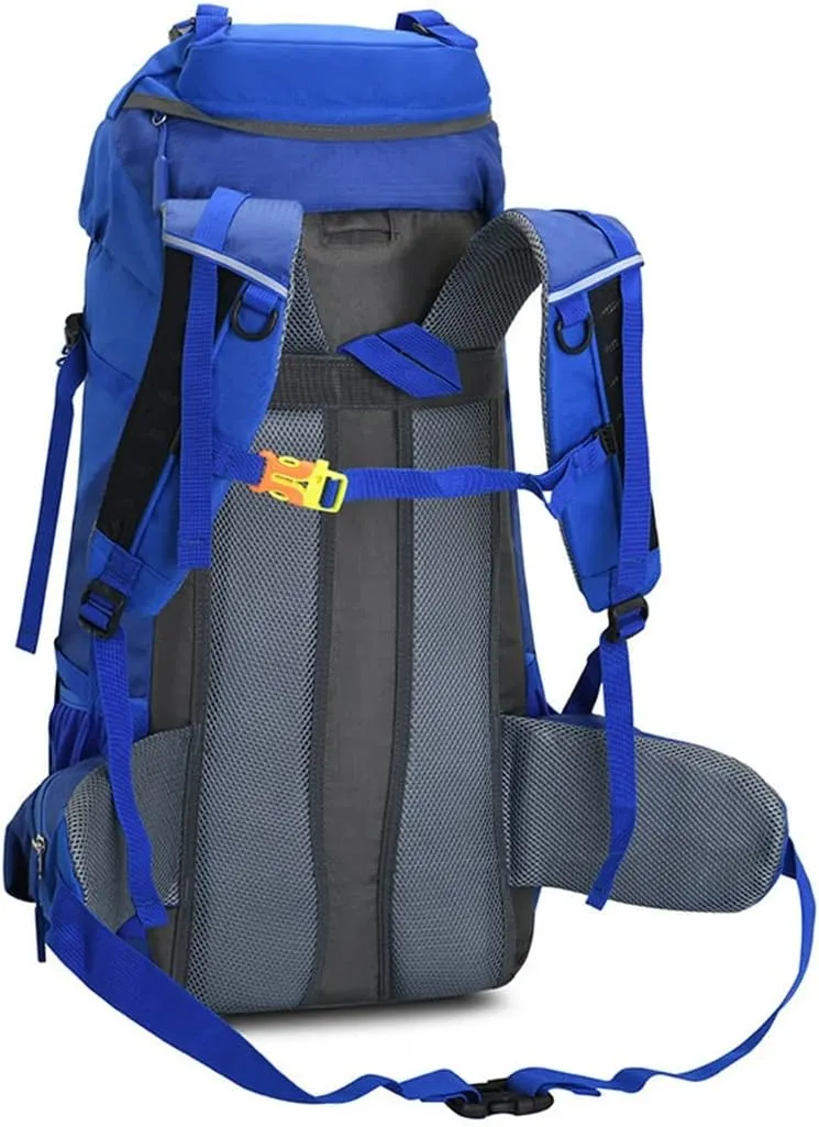60L Mountaineering Bag Travel Backpack Outdoor Camping Rucksack Men's Backpack(A)
