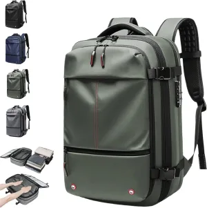 60L Voyage Vac Backpack,Expandable Vacuum Seal Travel Backpack Tsa Lock,Waterproof Anti Theft Vacuum Compression Backpacks (Green)