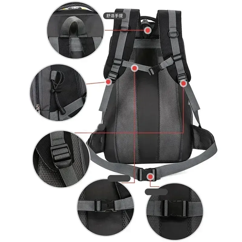 60L Waterproof Hiking Backpack with Durable Construction
