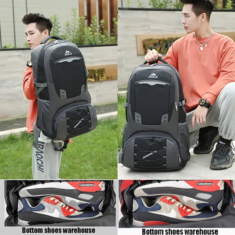 60L Waterproof Polyester  Travel Backpack