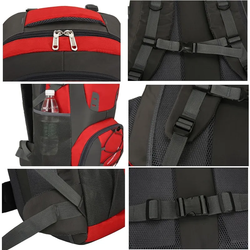 60L Waterproof Polyester  Travel Backpack