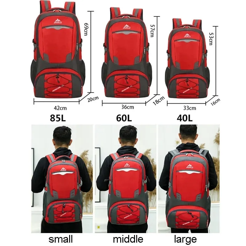 60L Waterproof Polyester  Travel Backpack