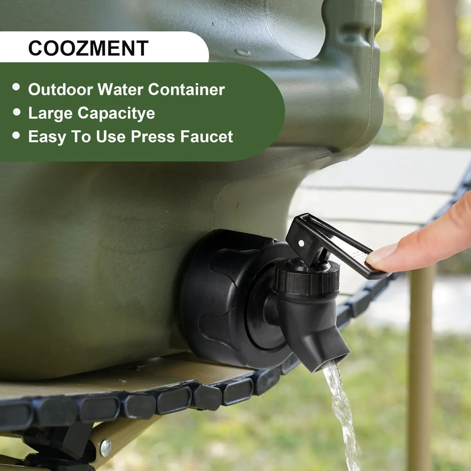 6.4 Gallon(24L) Portable Water Containers with Spigot, BPA Free Water Jug, Beige Water Tank, Multifunction Water Storage Containers for Camping Outdoor Hiking,Emergency Stroage