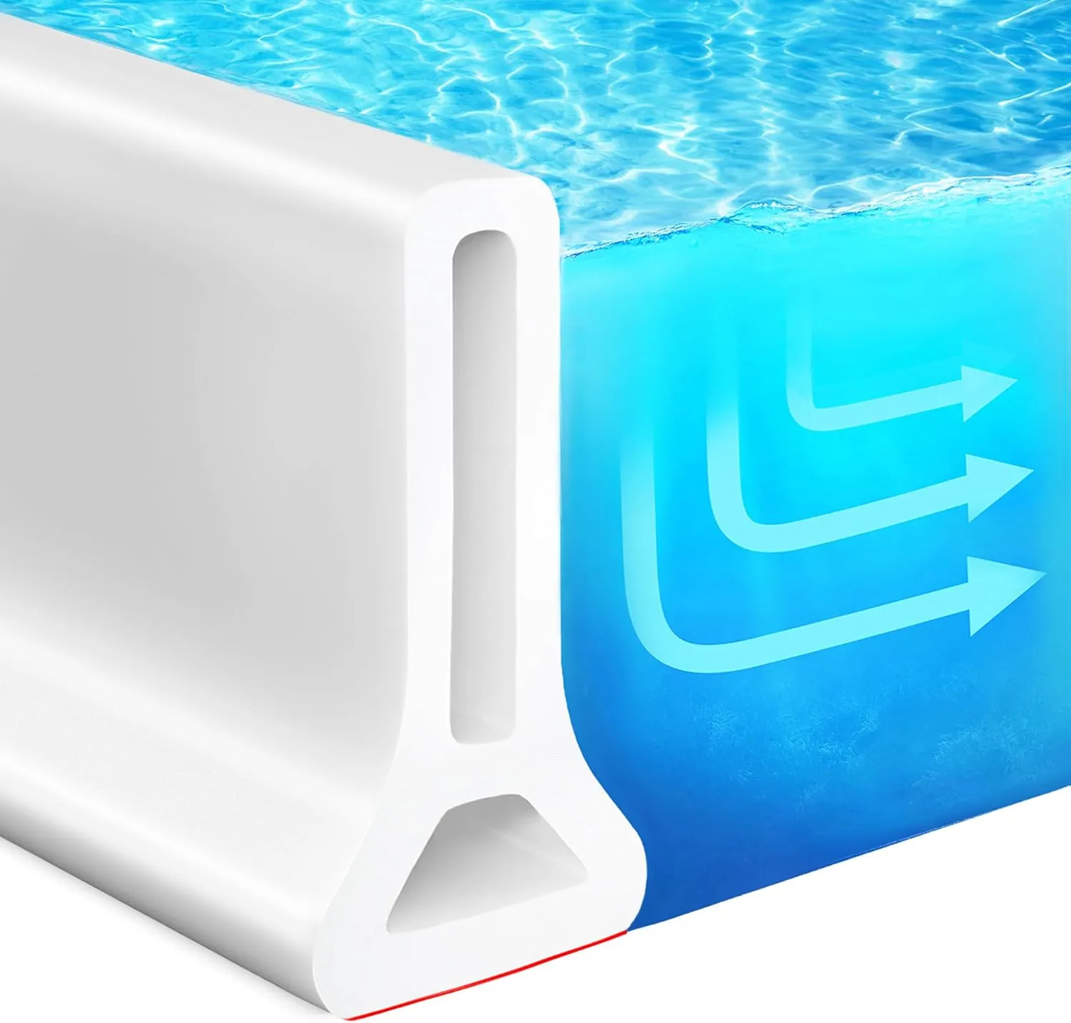 67 Inch Collapsible Shower Threshold Water Dam Shower Water Stopper Barrier and Retention System Keep Water Inside Threshold Dry and Wet Separation for Bathroom Kitchen