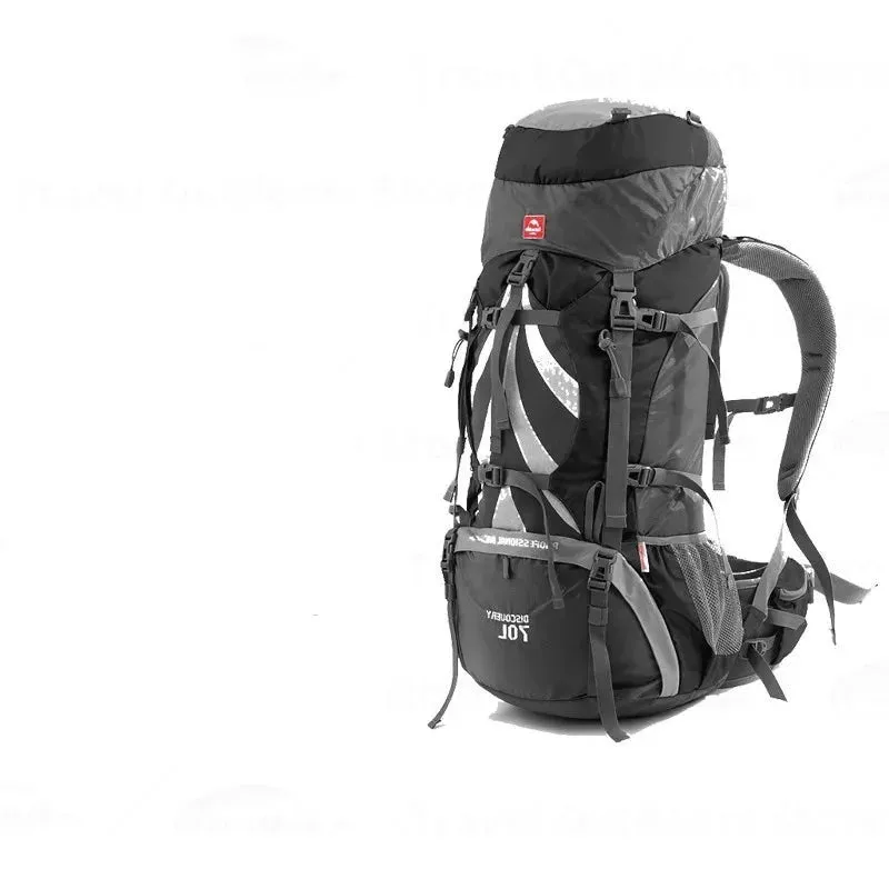 70L Rucksack With Aluminium Alloy Frame Waterproof Cover