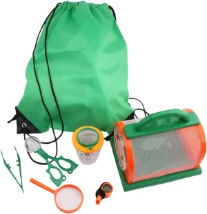 7pcs Observing Kit for Portable Green Magnifying Tools for Outdoor Hiking and Wilderness Exploration and Lightweight Educational Set