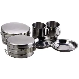 8 Pcs Camping Cookware Set - Portable Kitchen Picnic Tableware for Outdoor Cooking
