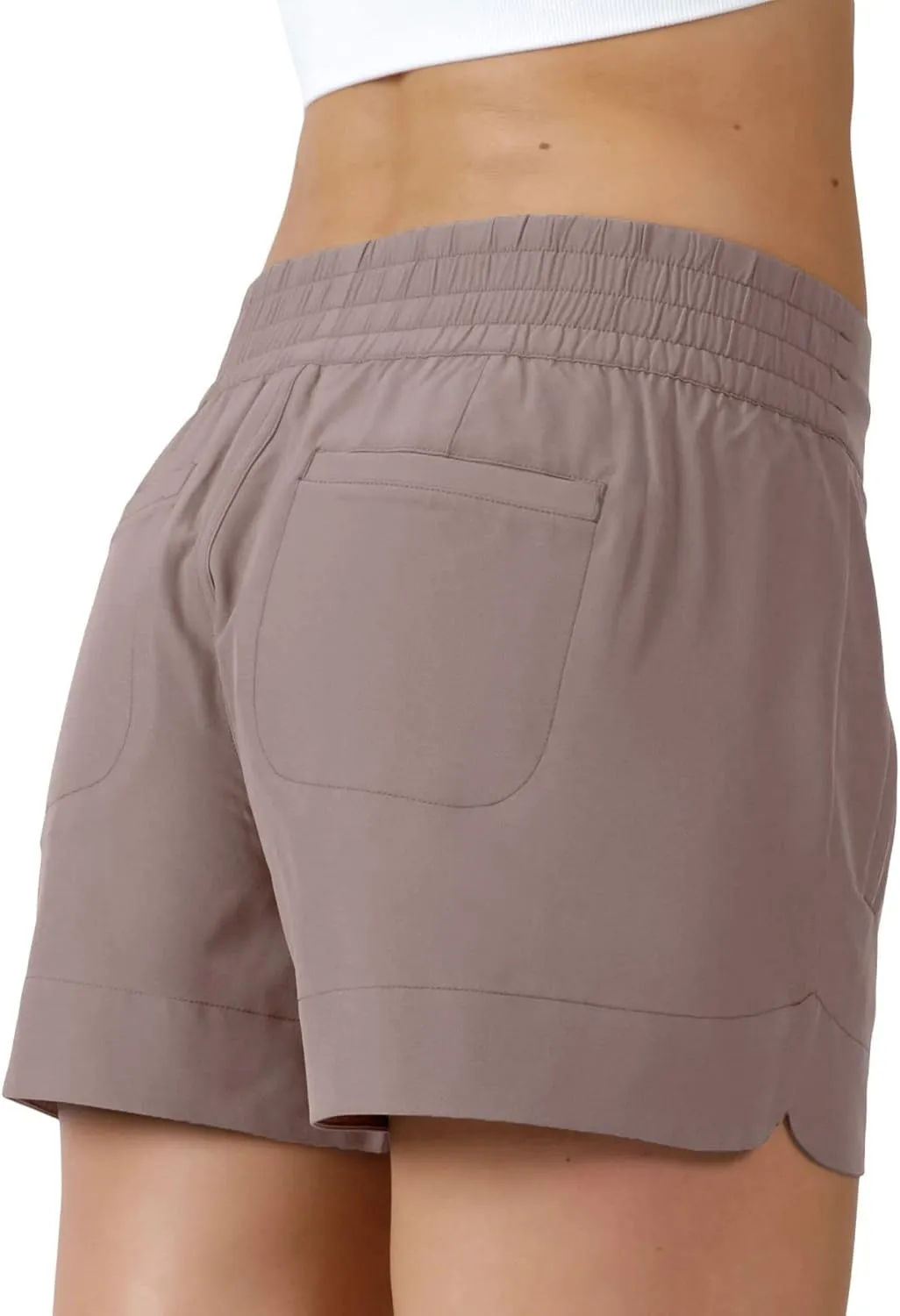 90 Degree By Reflex Stretch Woven Lightweight Walking Shorts with Side Pockets