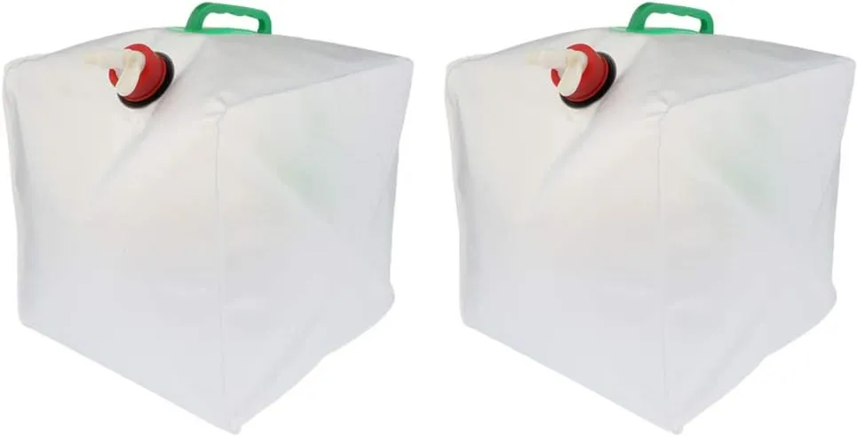 AAGAZA 2X 20L Collapsible Water Container Bladder Water Bag for Outdoor Sport Camping Water Storage Carriers
