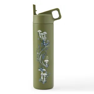 Adult Unisex Mushroom Garden 20 oz. Straw Bottle