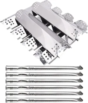 Adviace Replacement Parts for Nexgrill 720-0896B 720-0896C 720-0896E 720-0882A 720-0896 720-0925 Grills, 6 Pack Grill Burner Tubes & Flame Tamers Heat Shields Replacement
