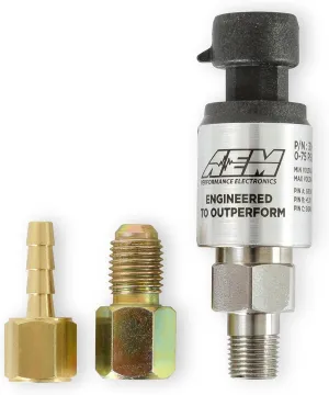 AEM 30-2130-75 Stainless Steel 75 PSIg Sensor Kit, 5 Bar