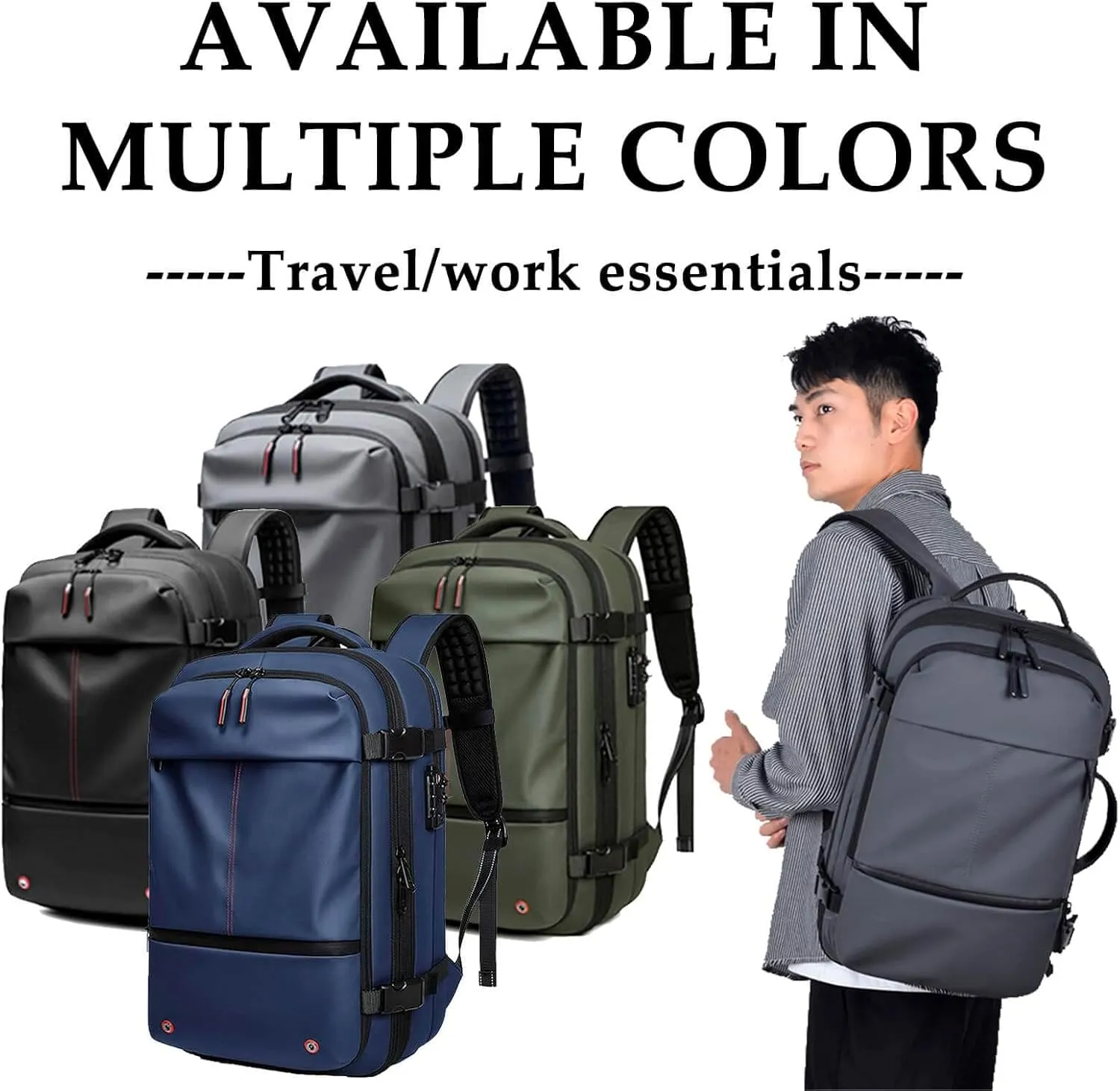 Aeropack Backpack, 60L Vacuum Compression Backpack Travel with Pump Waterproof, Air Vacuum Sealed Backpack Travel (Blue)
