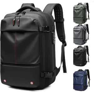 Aeropack Backpack,Aeropack Vacuum Compression Backpack,Expandable Backpacks for Airplanes, 60l,Waterproof,Anti Theft Backpack (Black)