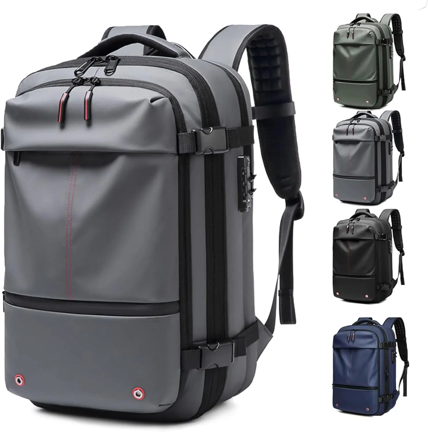 Aeropack Backpack,Aeropack Vacuum Compression Backpack,Expandable Backpacks for Airplanes, 60l,Waterproof,Anti Theft Backpack (Gray)