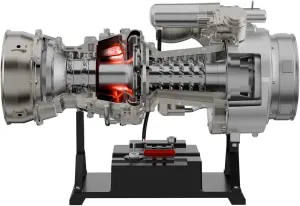 Aircraft Turboshaft Engine Model Kit, SKYMECHMAN 1/4 Metal Simulation Electric Military Helicopter Engine Model, Aircraft Engine Kit, Science Education Set for Adults and Teens, Gifts-KIT