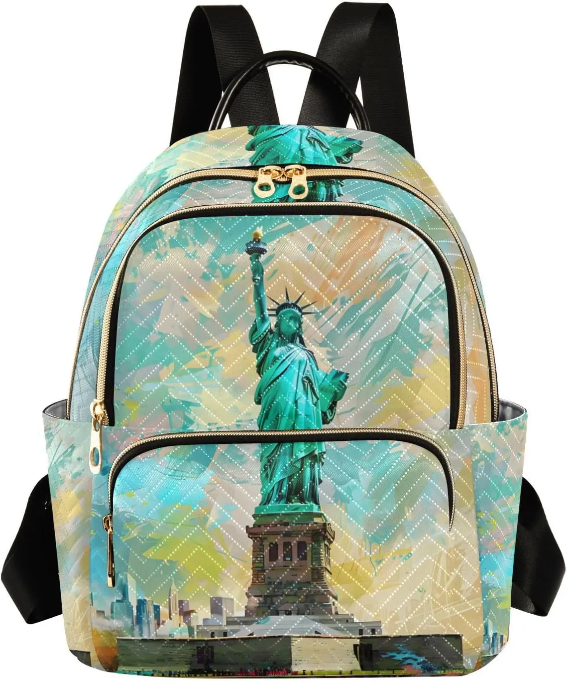 ALAZA Statue Of Liberty Small Backpack Purse for Women Travel Bag Lightweight Shoulder Bag Fashion Daypack