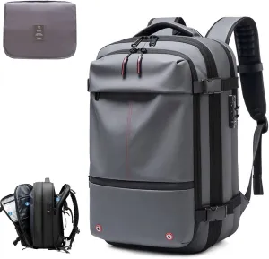 Alepeak Vacuum Backpack, 60L Anti-Theft Expandable Vacuum Compression Bags for Travel, Large-Capacity Waterproof Wet Dry SeparationAirback Backpack with Vacuum Seal (Gray)