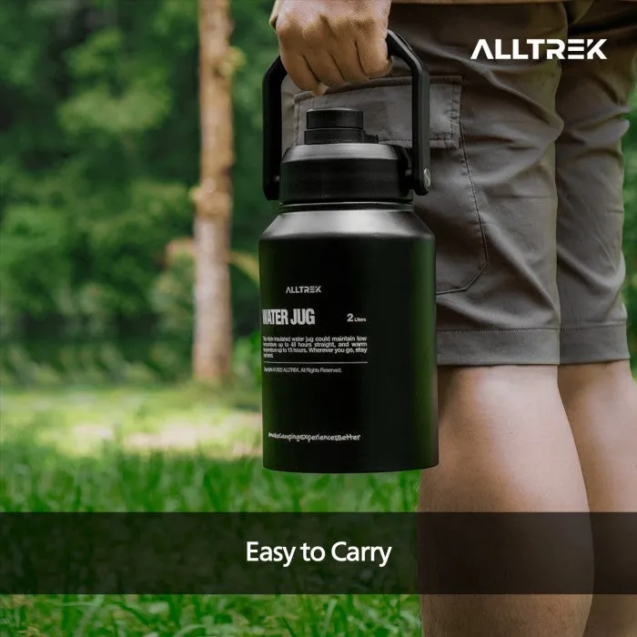 ALLTREK Water Jug 2L Ice Bucket Botol Stainless Steel - Black