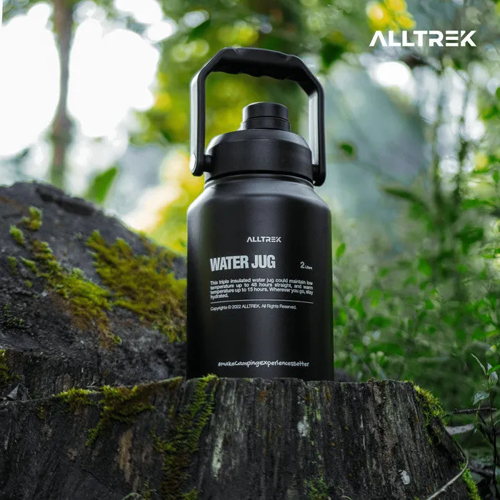ALLTREK Water Jug 2L Ice Bucket Botol Stainless Steel - Black