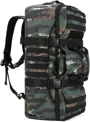 Alomejor Outdoor Backpack Large Capacity Waterproof Tiger Camo Bag with Ventilated Back Panel Travel Bag for Camping Hiking