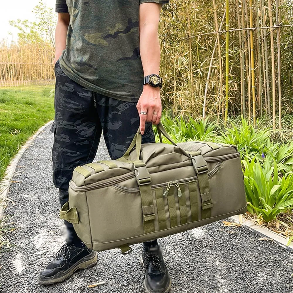 Alomejor Outdoor Backpack Large Capacity Waterproof Tiger Camo Bag with Ventilated Back Panel Travel Bag for Camping Hiking