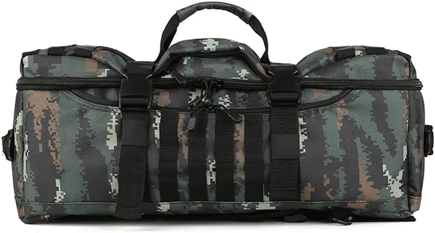 Alomejor Outdoor Backpack Large Capacity Waterproof Tiger Camo Bag with Ventilated Back Panel Travel Bag for Camping Hiking