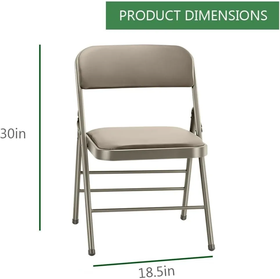 Amazing for less Pack of 2 (Fabric/Vinyl) Steel Frame Metal Foam Padded Folding Chairs (Black, Gray, White)