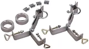 Antenna Chimney Mount Y Type Antenna Mast 12' FT Stainless Steel Straps 1 Pair Set of 2 Heavy Duty Install Kit, Complete Outdoor Antenna Aerial Chimney Mounting Hardware