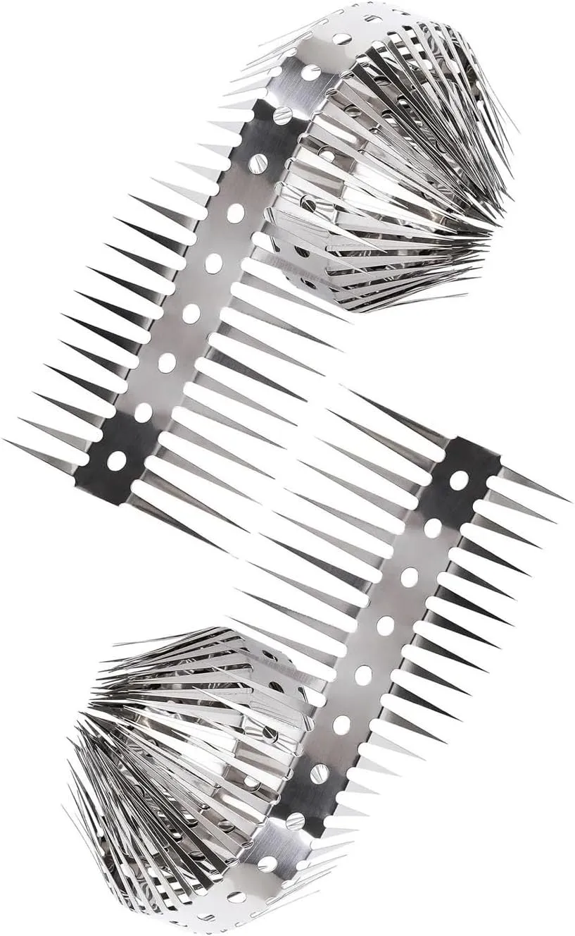 Anti-Climb Spikes for Raccoon & Bird Protection - Heavy-Duty Stainless Steel Barrier Nails for Fence, Roof, Trees | Outdoor Animal Climb Prevention (2PCS)