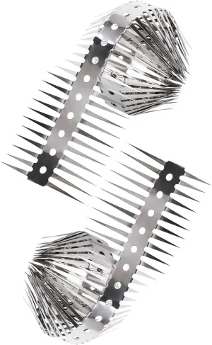 Anti-Climb Spikes for Raccoon & Bird Protection - Heavy-Duty Stainless Steel Barrier Nails for Fence, Roof, Trees | Outdoor Animal Climb Prevention (2PCS)