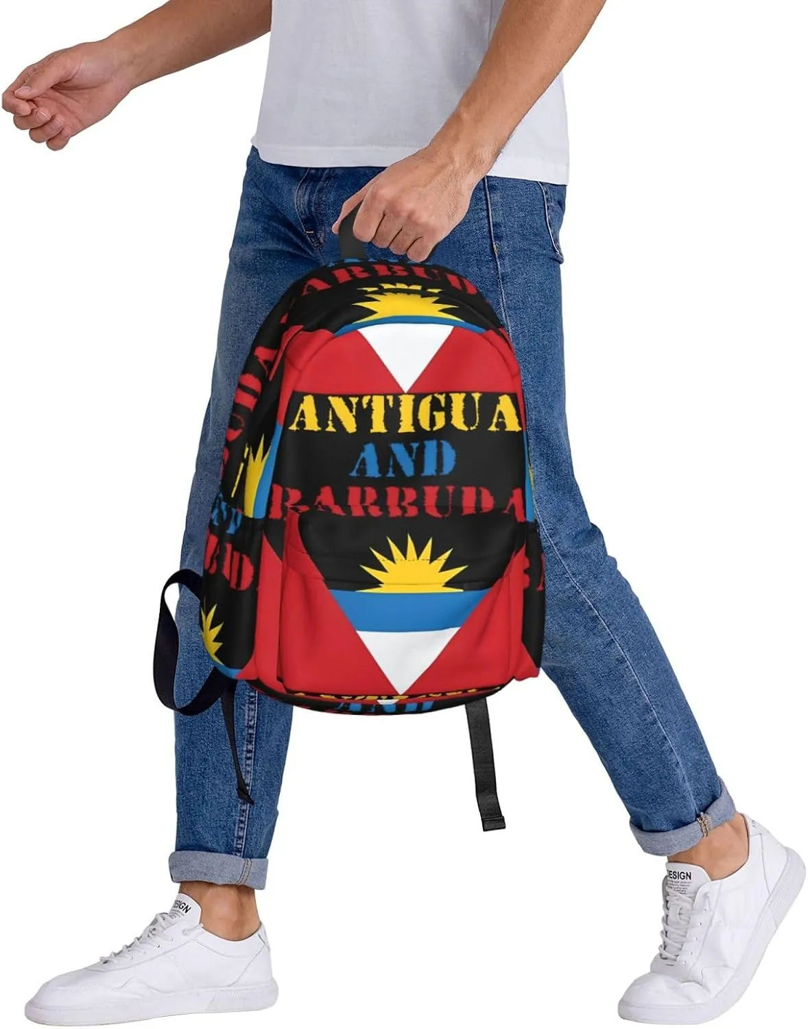 Antigua and Barbuda Flag Backpack Large Capacity Backpack Lightweight Double Shoulder Bag For Women Men Travel