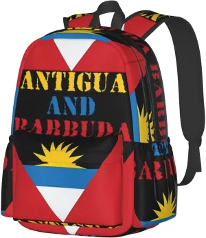 Antigua and Barbuda Flag Backpack Large Capacity Backpack Lightweight Double Shoulder Bag For Women Men Travel