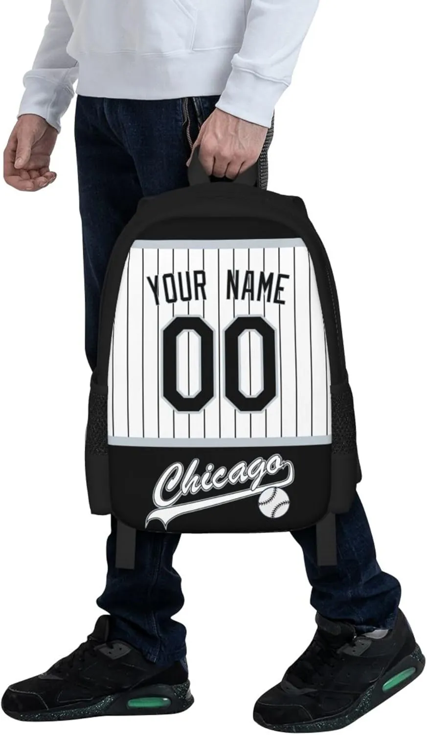 ANTKING Chicago Backpack High capacity Custom Any Name and Any Number Gifts for Kids Men Fans