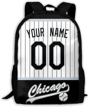 ANTKING Chicago Backpack High capacity Custom Any Name and Any Number Gifts for Kids Men Fans