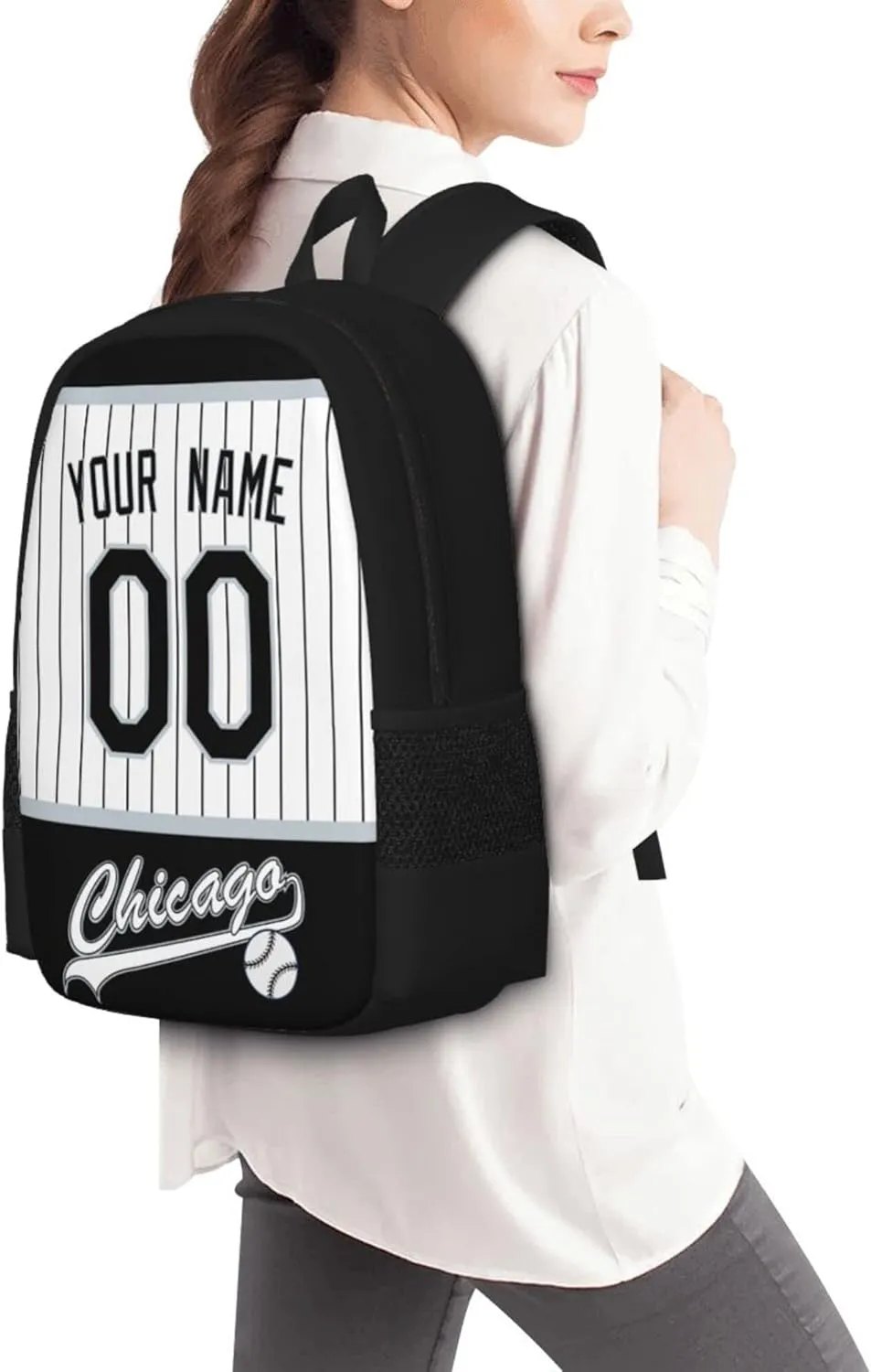 ANTKING Chicago Backpack High capacity Custom Any Name and Any Number Gifts for Kids Men Fans